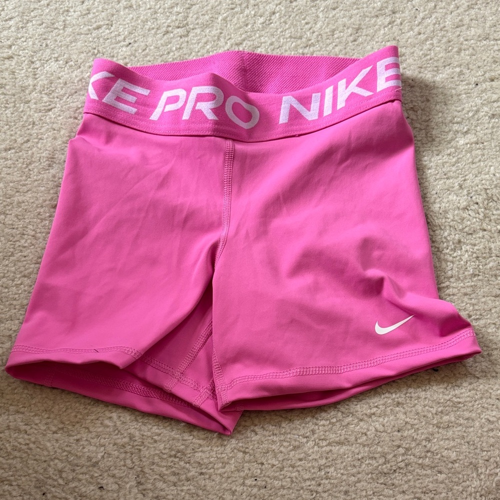 Nike Pro Women's Bright Pink Athletic Shorts